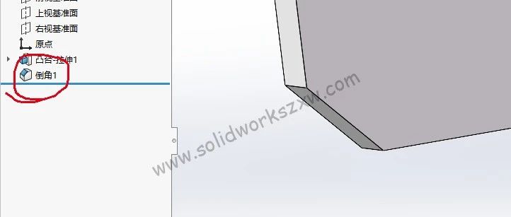 SOLIDWORKS倒角尺寸标注方法