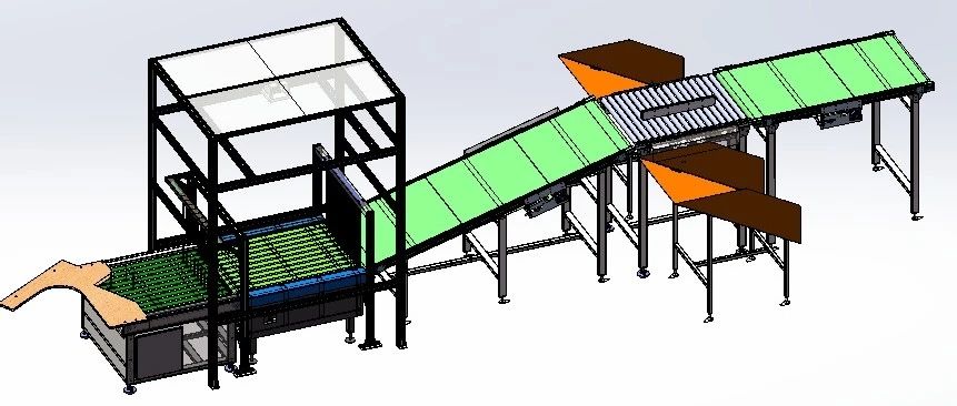 【非标数模】尺寸测量、称重、扫描系统（DWS）数模3D图纸 Solidworks设计