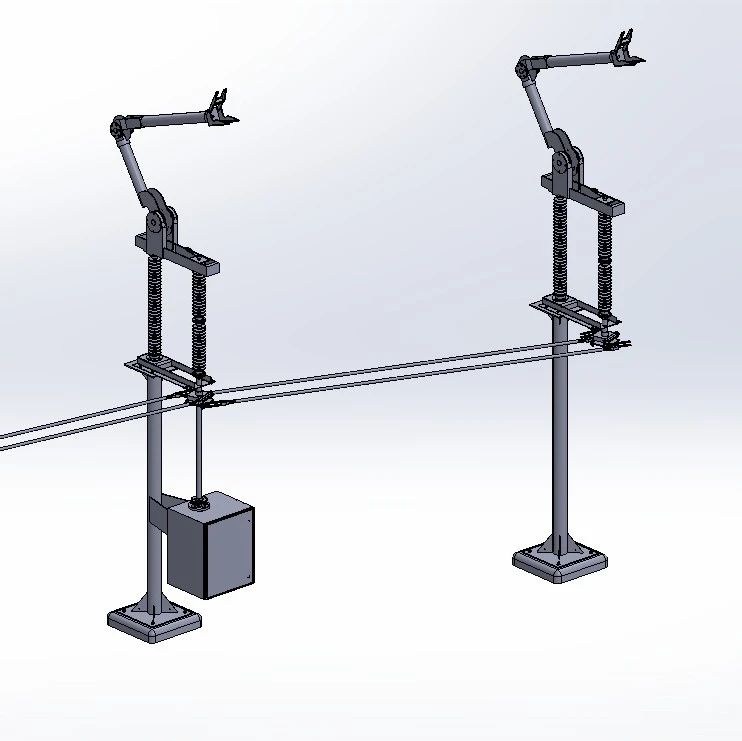 【工程机械】变电站高压隔离开关3D数模图纸 Solidworks设计