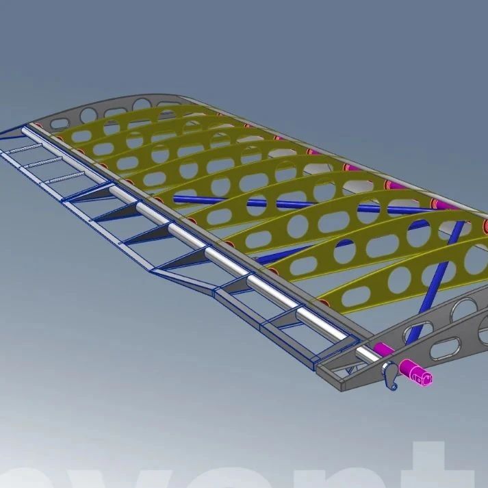 【工程机械】Ultra-light Air超轻型飞机机翼结构3D图纸 STP格式