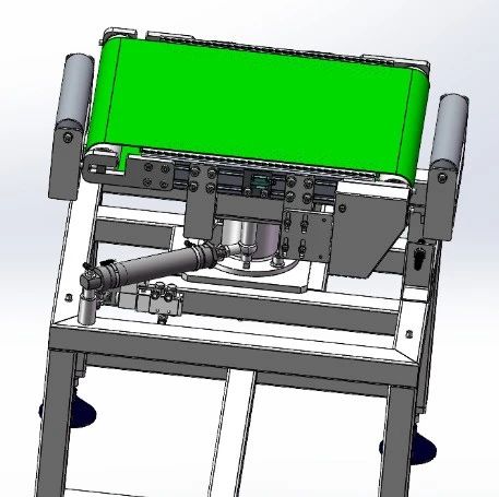 【工程机械】90度旋转输送机3D数模图纸 Solidworks18设计