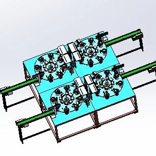 【非标数模】烧水壶盖自动检测设备3D数模图纸 Solidworks17设计