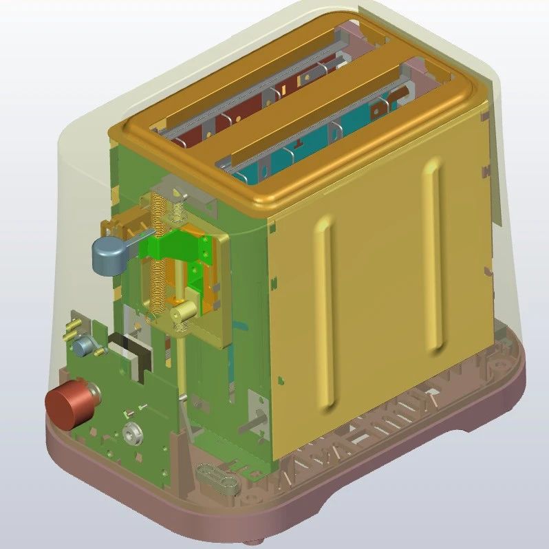 【工程机械】多士炉烤面包机3D数模图纸 Proe5.0设计 附x_t