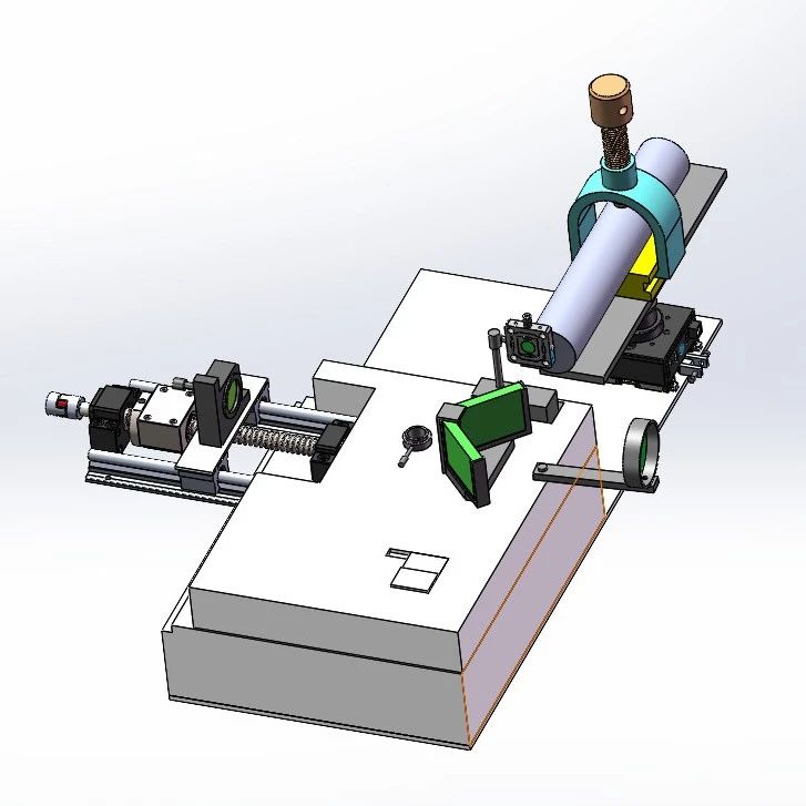 【工程机械】迈克尔逊干涉仪模型3D数模图纸 Solidworks22设计