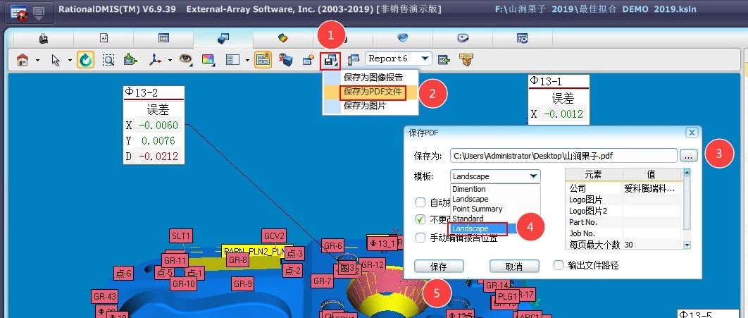 RationalDMIS PDF模板设计程序