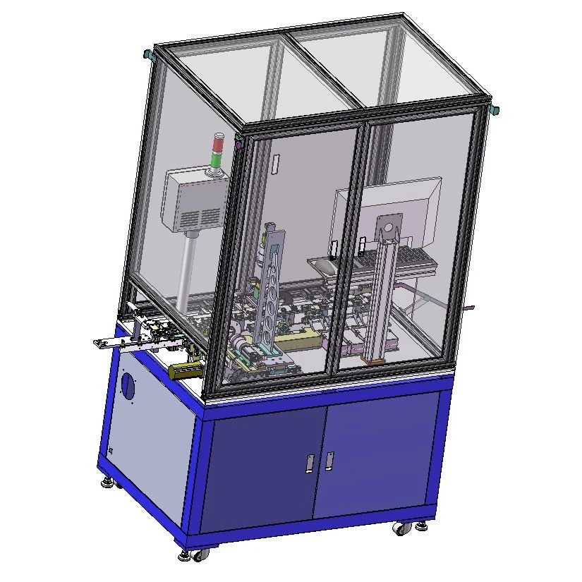 【非标数模】SATA连接器自动CCD检测设备3D数模图纸 Solidworks13设计