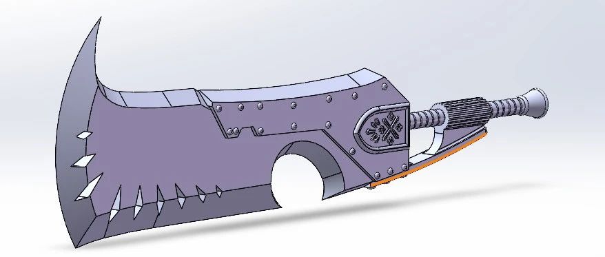 【武器模型】Buster sword斩铁剑3D数模图纸 STEP格式