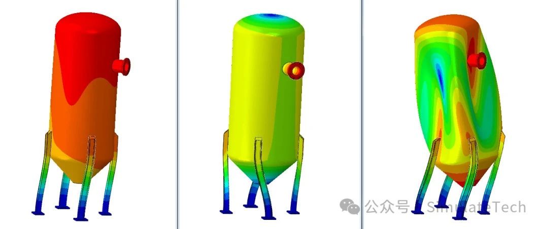 Abaqus 线性动力学(4) - 模态分析(3) - 压力容器约束模态分析