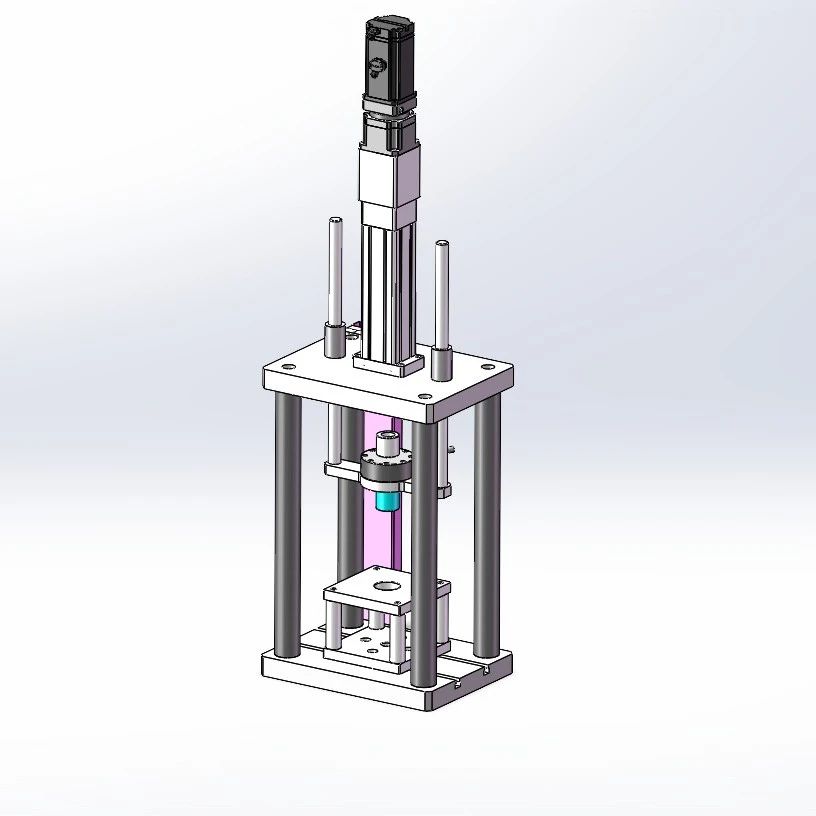 【工程机械】2T伺服压机3D数模图纸 Solidworks18设计