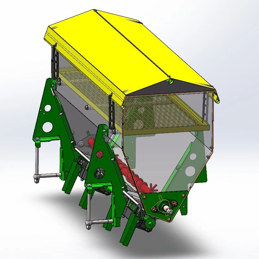 【农业机械】有机肥肥料箱总成3D数模图纸 Solidworks23设计 附STEP