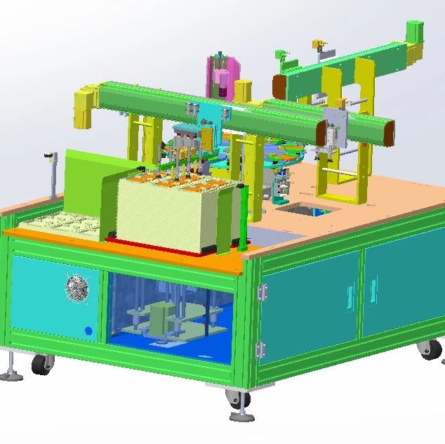 【非标数模】手机锂电池电芯自动检测、筛选设备3D数模图纸 Solidworks设计