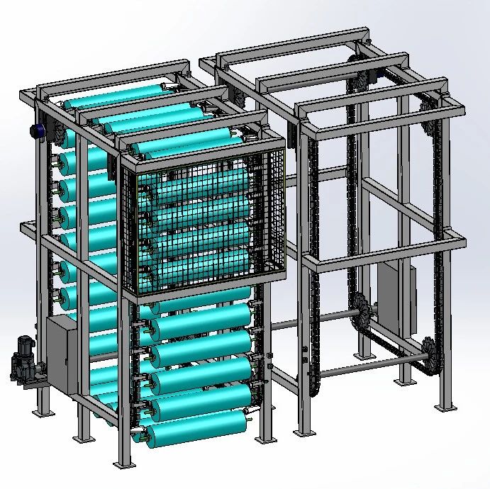 【工程机械】卷料回转库3D数模图纸 Solidworks20设计