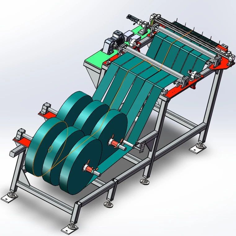 【工程机械】吸纸分切设备3D数模图纸 Solidworks18设计