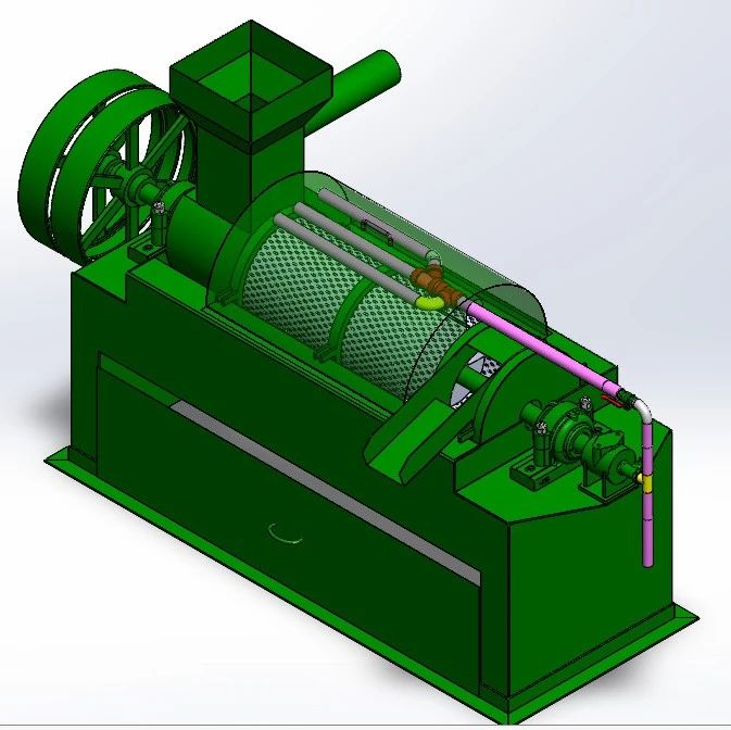 【农业机械】Mesin咖啡去皮机3D数模图纸 Solidworks设计