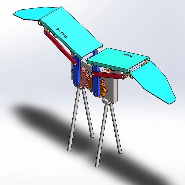 【精巧机构】Bird Flapping Mechanism振翅扑翼简易机构模型3D图纸