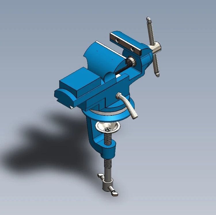【工程机械】vice小型台钳虎钳3D数模图纸 Solidworks设计