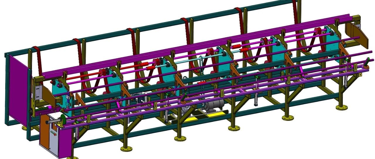 【工程机械】6 米长的圆管给料机3D图纸 Solidworks设计