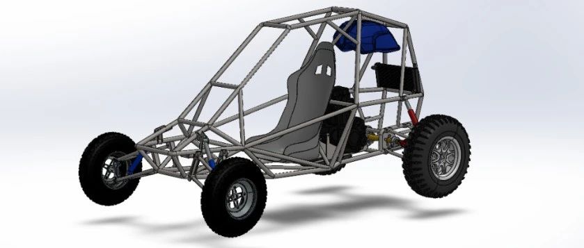 【卡丁赛车】Kart Kross evolution卡丁车架3D数模图纸 Solidworks设计