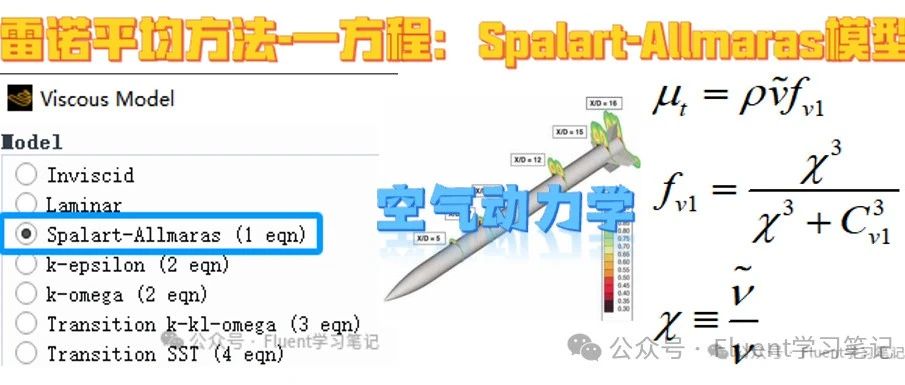 一百零一、Fluent湍流模型详解-雷诺平均方法：Spalart-Allmaras模型(一方程)