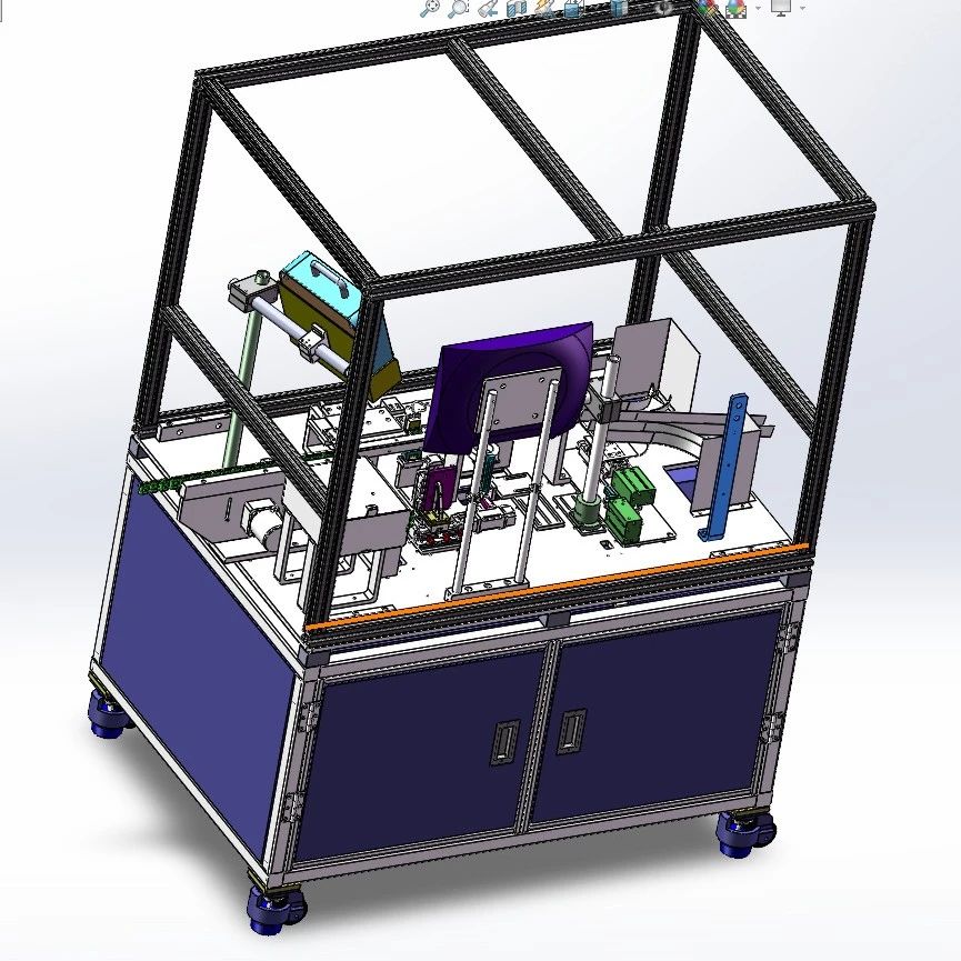 【非标数模】插头检测设备3D数模图纸 Solidworks20设计