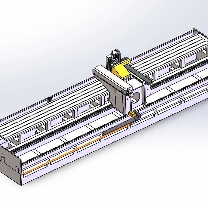 【工程机械】650型材雕铣机3D数模图纸 Solidworks18设计