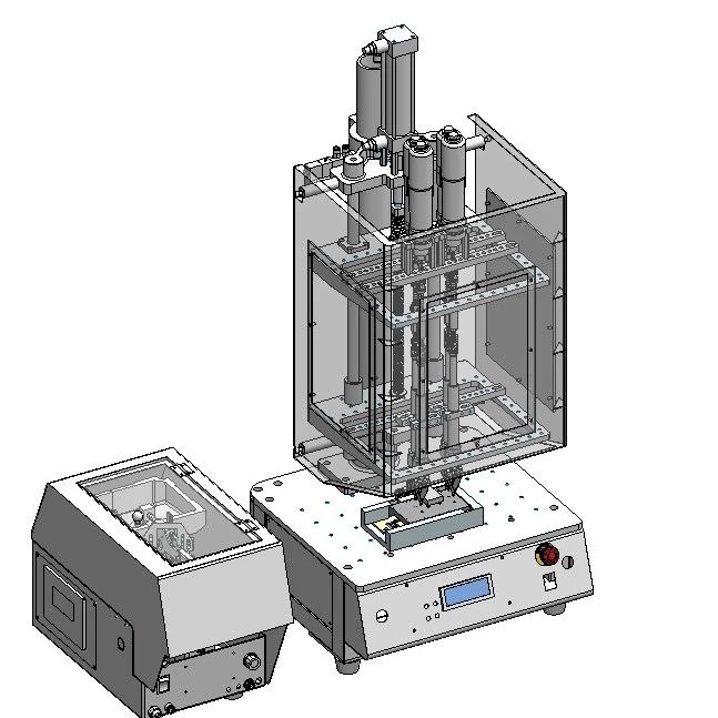 【非标数模】桌面式四轴锁螺丝机3D数模图纸 Solidworks20设计