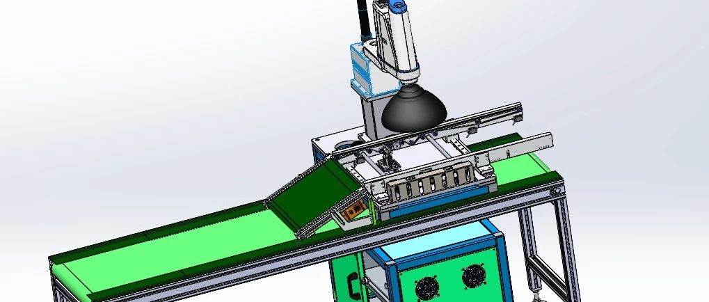 【非标数模】物料在线aoi检测上下层轨道3D数模图纸 Solidworks15设计