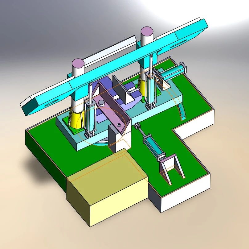 【工程机械】可调角度带式锯床3D数模图纸 Solidworks23设计