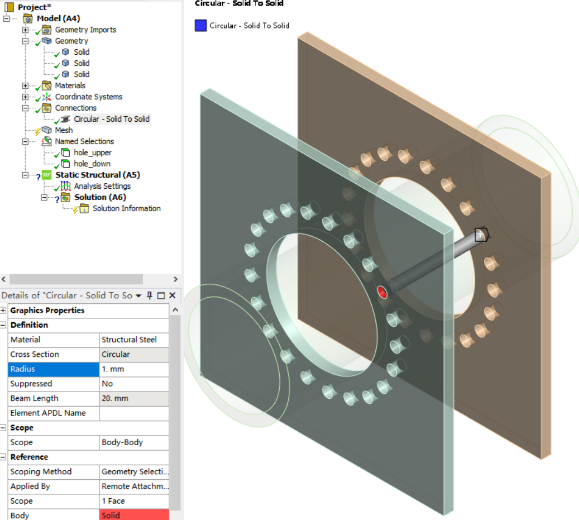 ANSYS Workbench中批量建立螺栓的方法+批量建立弹簧的方法的图5