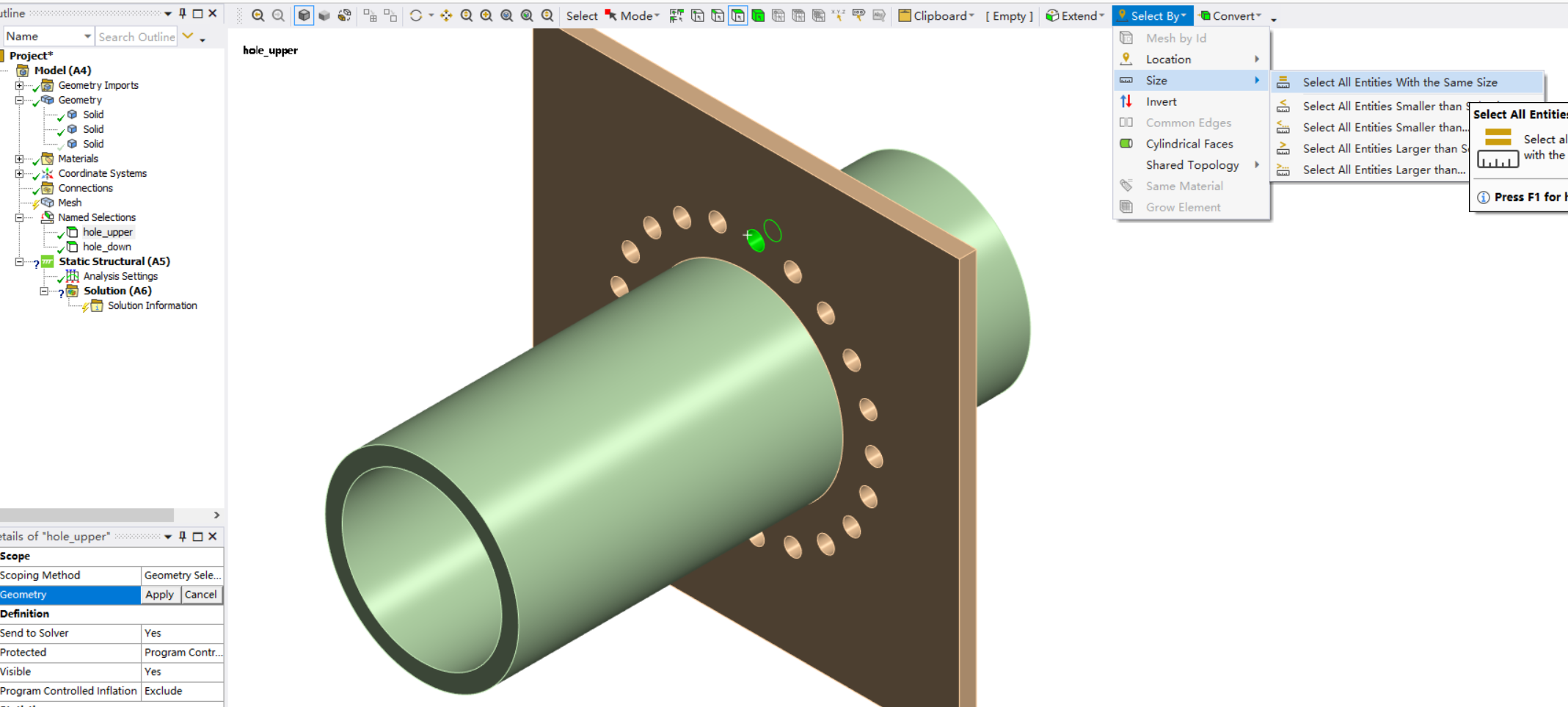 ANSYS Workbench中批量建立螺栓的方法+批量建立弹簧的方法的图4