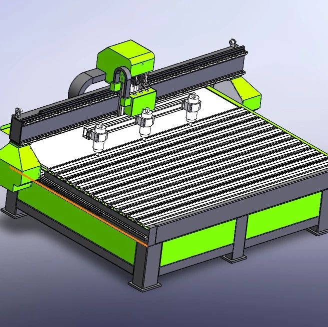 【工程机械】2513多头雕刻机3D数模图纸 Solidworks18设计