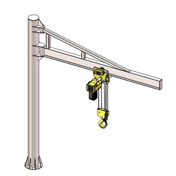 【工程机械】3吨悬臂式电动葫芦提升机3D数模图纸 Solidworks18设计