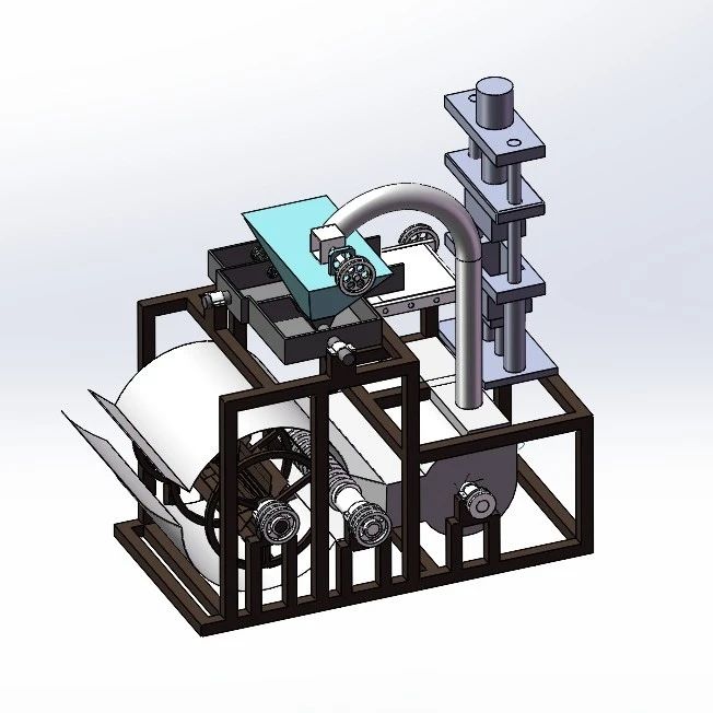 【非标数模】棉花秸秆打包机3D数模图纸 Solidworks16设计