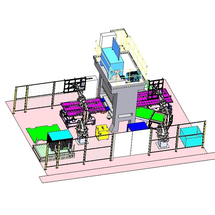 【工程机械】冲床自动化上下料3D数模图纸 Solidworks19设计