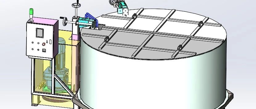 【工程机械】粘浆搅拌机3D数模图纸 step格式