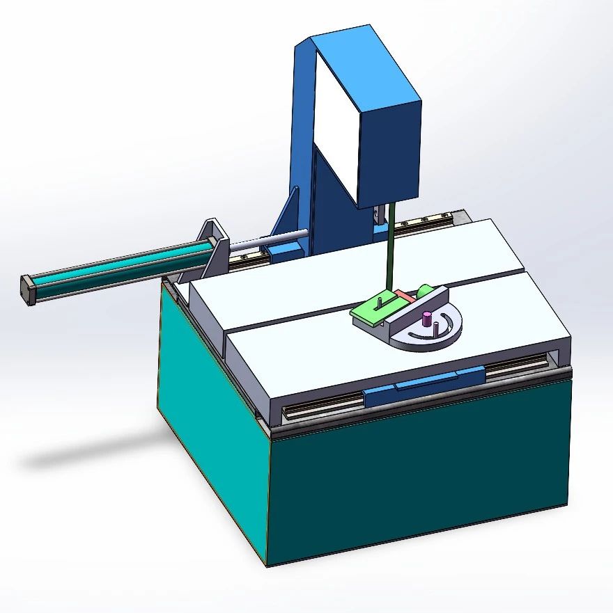 【工程机械】立式单缸锯床3D数模图纸 Solidworks23设计