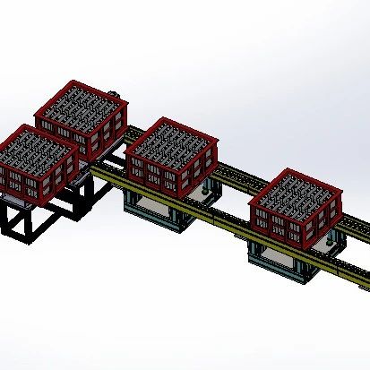 【非标数模】新能源汽车电池包加工生产线3D数模图纸 Solidworks17设计