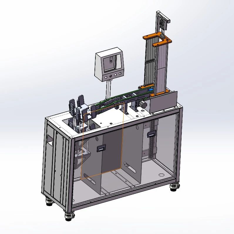 【非标数模】光伏硅片收集机3D数模图纸 Solidworks19设计