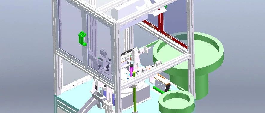 【非标数模】新能源插件组装机母头3D数模图纸 Solidworks20设计