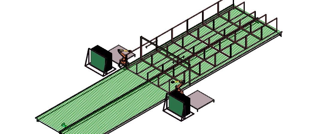 【工程机械】机器人玻璃上料机3D数模图纸 Solidworks20设计