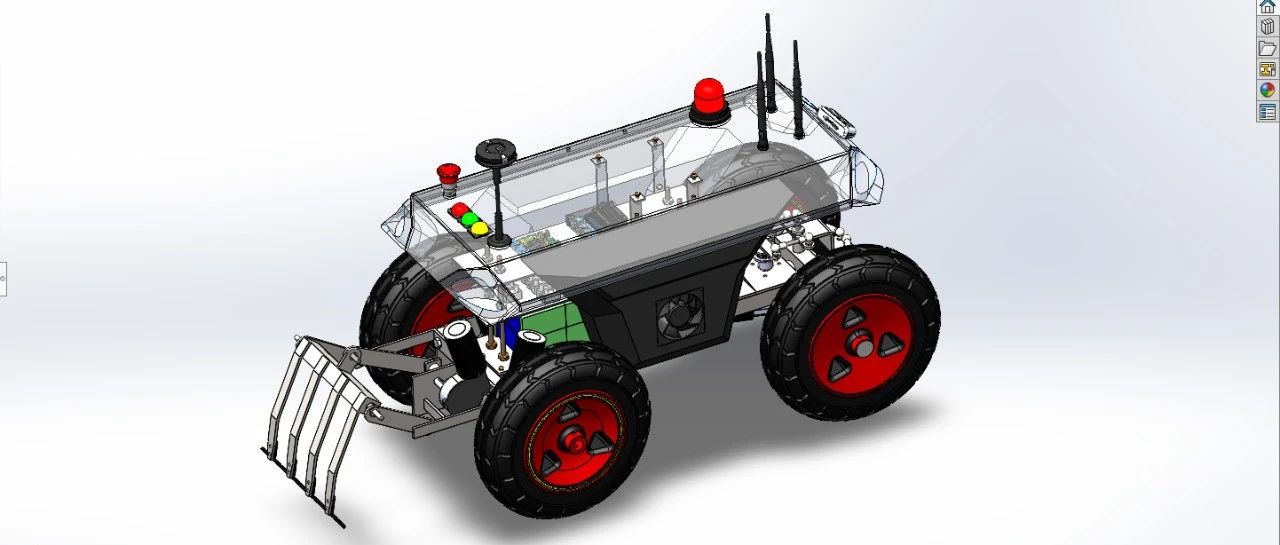 【农业机械】农业无人地面车辆3D图纸 Solidworks设计 附STEP