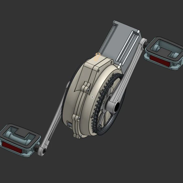 【工程机械】Midmotor Bicycle CVT电动自行车无级变速器3D图纸 x_t