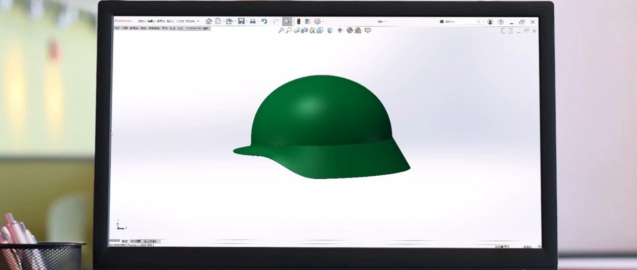 SW建模|太简单了！SOLIDWORKS通过曲面一步一步建模头盔