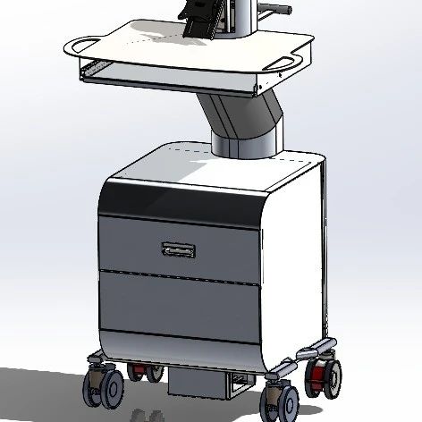 【医疗器械】Medical trolley医用推车3D数模图纸 Solidworks设计