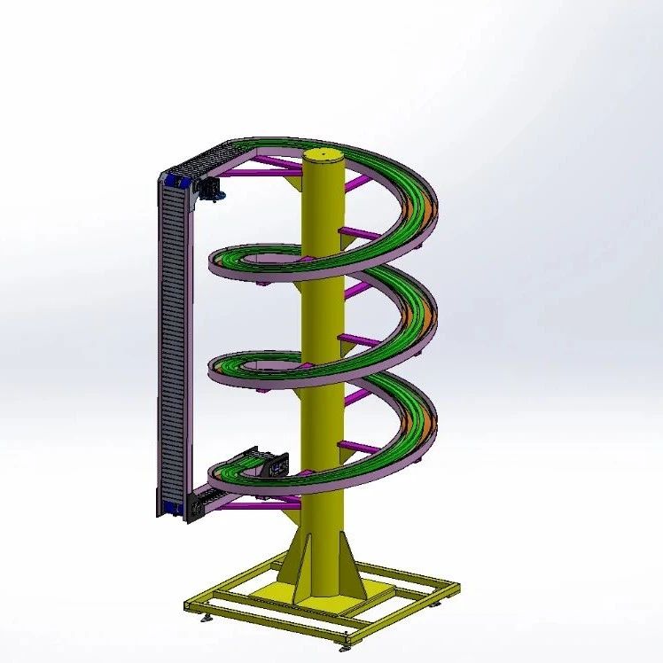 【工程机械】spiral-conveyor-10螺旋输送机 3D数模图纸 x_t格式