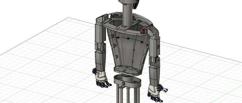 【机器人】仿人轮底式战斗机器人（可3D打印）3D图纸 STEP格式 Fusion360设计