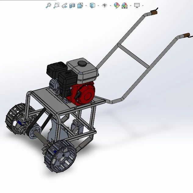 【农业机械】Mini tiller and weeder小型耕耘除草机3D图