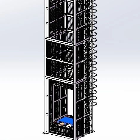 【非标数模】重型往复式提升机(双层)3D数模图纸 Solidworks设计