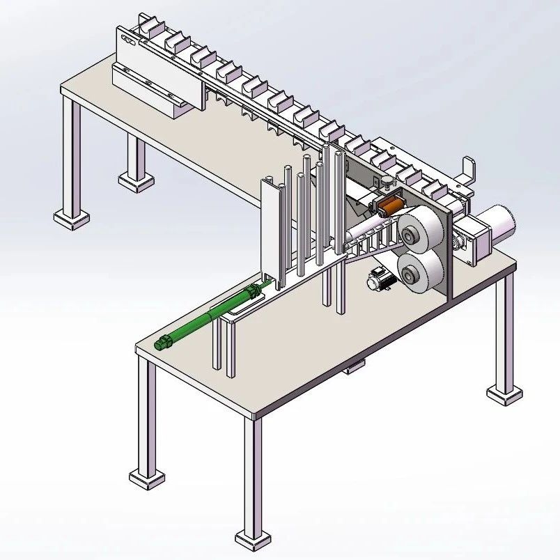 【非标数模】试管贴标机3D数模图纸 Solidworks18设计