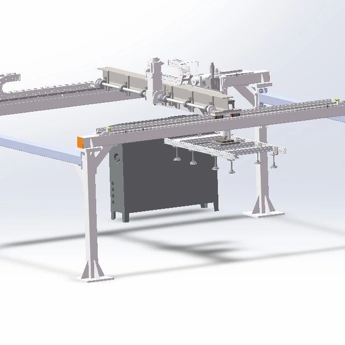 【非标数模】四轴搬运龙门3D数模图纸 Solidworks20设计